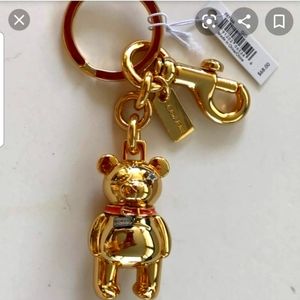 Coach 3D Bear Charm Keychain